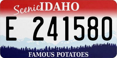 ID license plate E241580