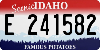 ID license plate E241582
