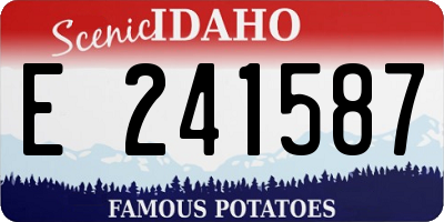 ID license plate E241587