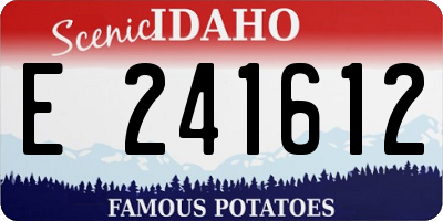 ID license plate E241612