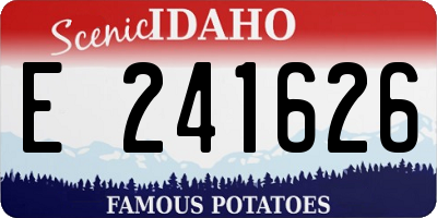 ID license plate E241626