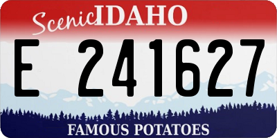 ID license plate E241627
