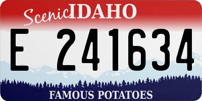 ID license plate E241634