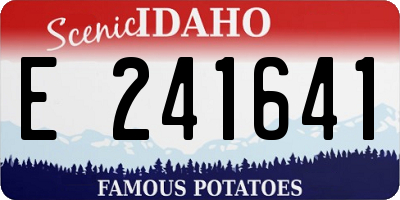ID license plate E241641