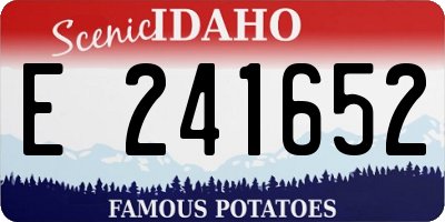 ID license plate E241652