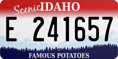 ID license plate E241657