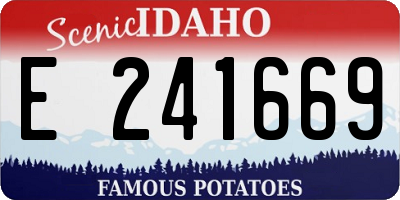 ID license plate E241669