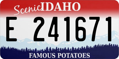 ID license plate E241671
