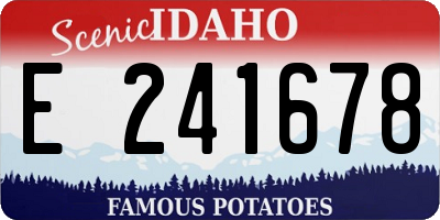 ID license plate E241678