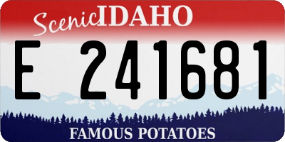ID license plate E241681