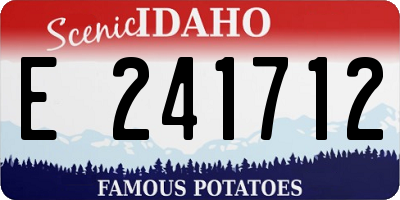 ID license plate E241712
