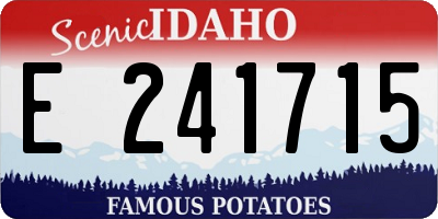 ID license plate E241715