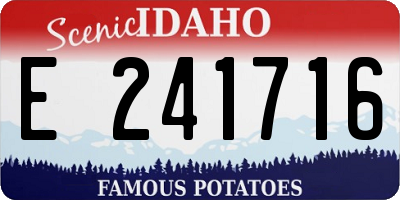 ID license plate E241716