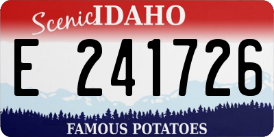 ID license plate E241726