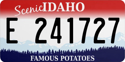 ID license plate E241727