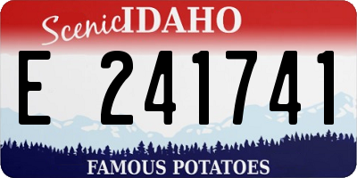 ID license plate E241741