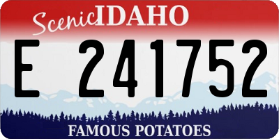 ID license plate E241752