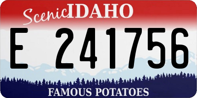 ID license plate E241756