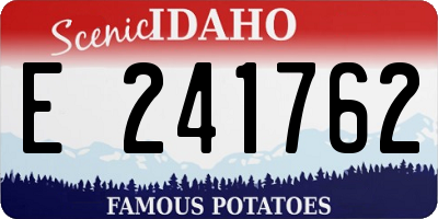 ID license plate E241762