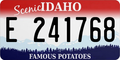 ID license plate E241768