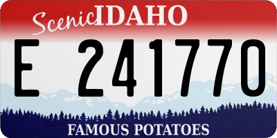 ID license plate E241770