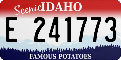 ID license plate E241773
