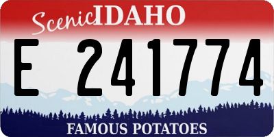 ID license plate E241774