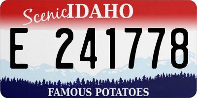 ID license plate E241778