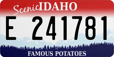 ID license plate E241781