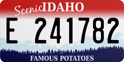 ID license plate E241782