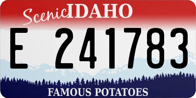 ID license plate E241783