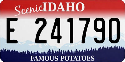 ID license plate E241790