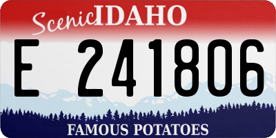 ID license plate E241806