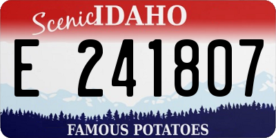 ID license plate E241807