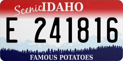 ID license plate E241816