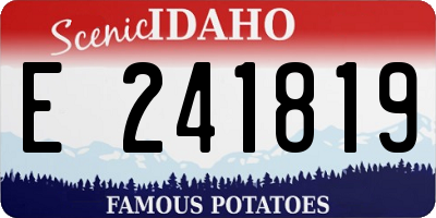 ID license plate E241819