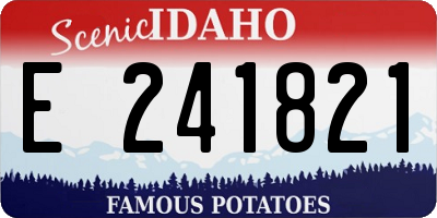 ID license plate E241821