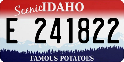 ID license plate E241822