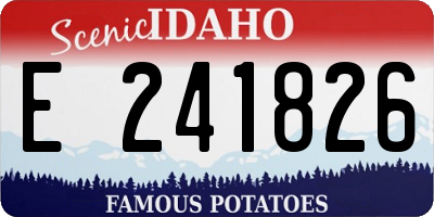 ID license plate E241826