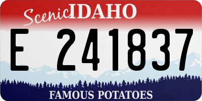 ID license plate E241837