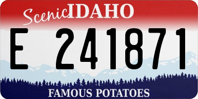 ID license plate E241871