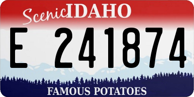 ID license plate E241874