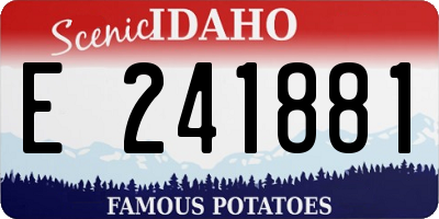 ID license plate E241881