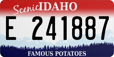 ID license plate E241887