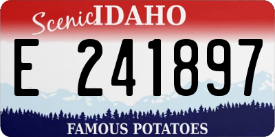ID license plate E241897