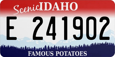 ID license plate E241902