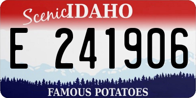 ID license plate E241906