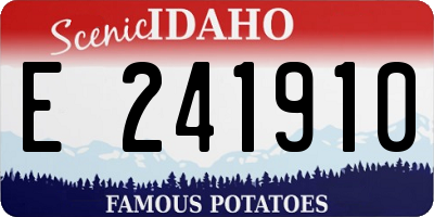 ID license plate E241910