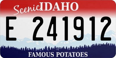 ID license plate E241912