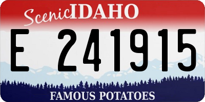 ID license plate E241915
